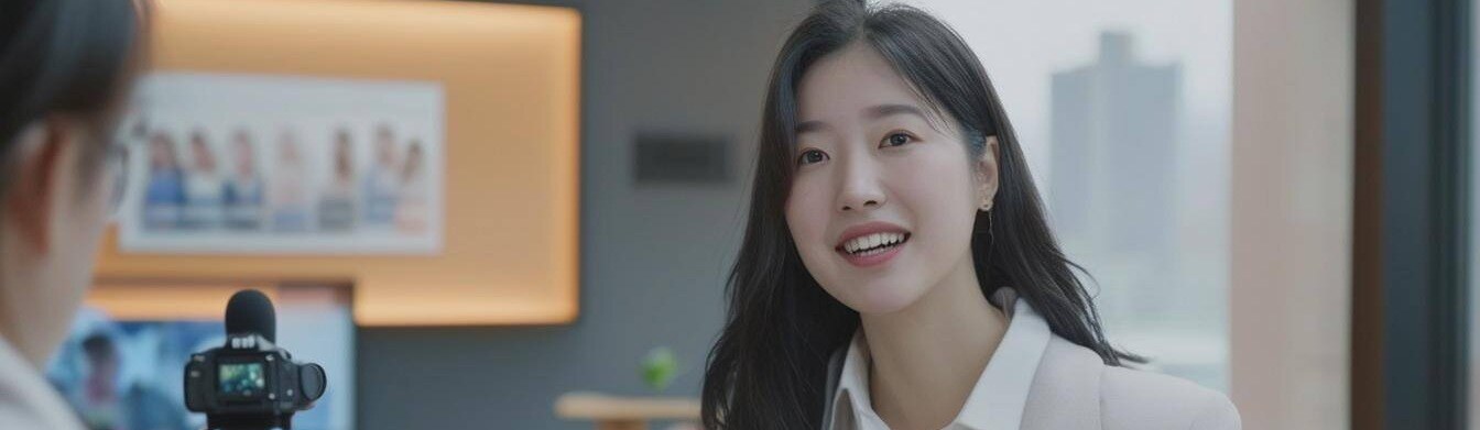 SaaS customer succes video interview shooting cam situation south korea women-1