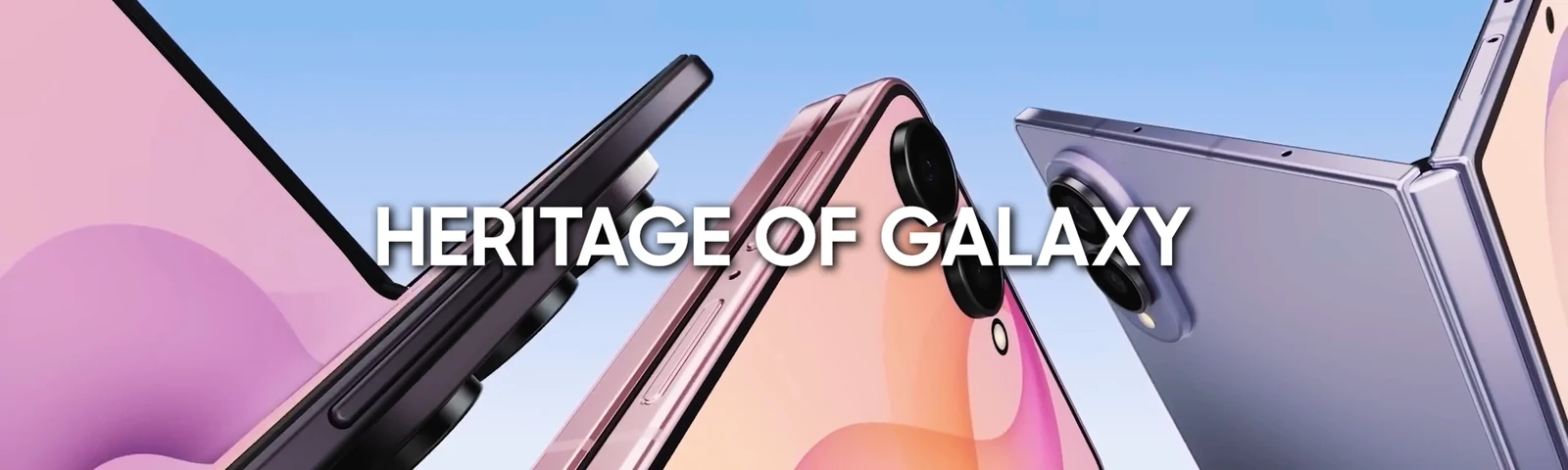 와이드 화면으로 구성한 HERITAGE OF GALAXY 타이틀